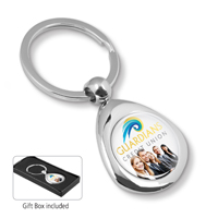 Metal Keyholder with w/ Full Color Domed Imprint*